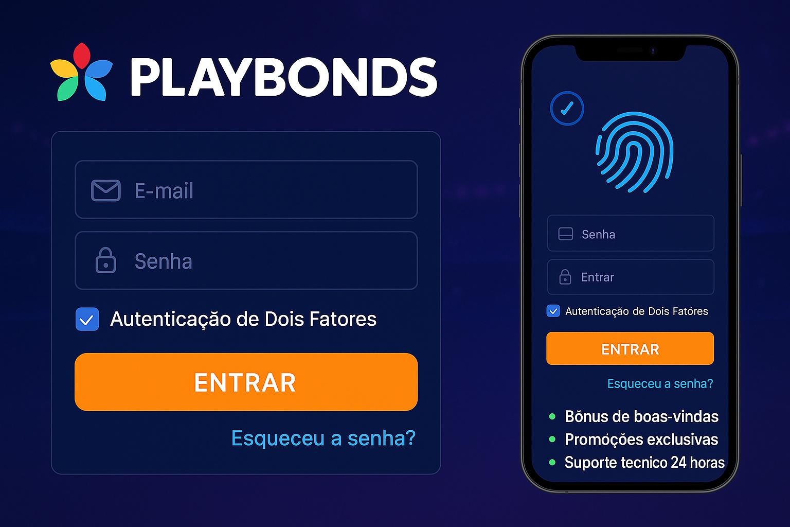 Criar uma nova Conta no plataforma PLAYBONDS